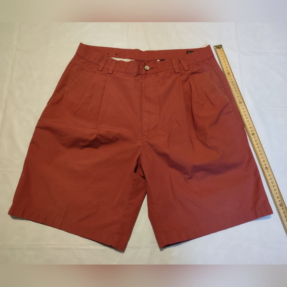 Greg Norman Shorts Size Coral Pink Performance Golf Flat Front Size 34